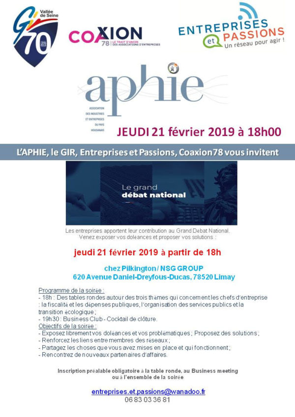 Jeudi 21 février 2019 : Grand débat national