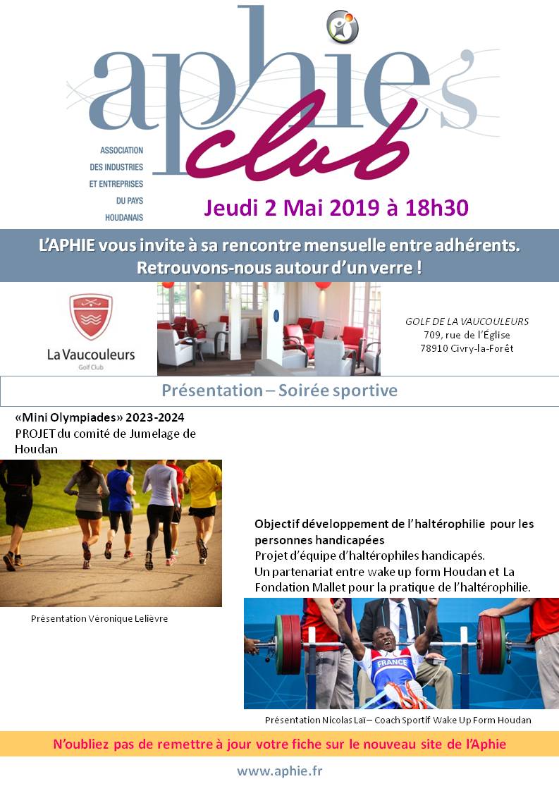 Jeudi 2 mai 2019 : Aphie’s Club [MAJ]