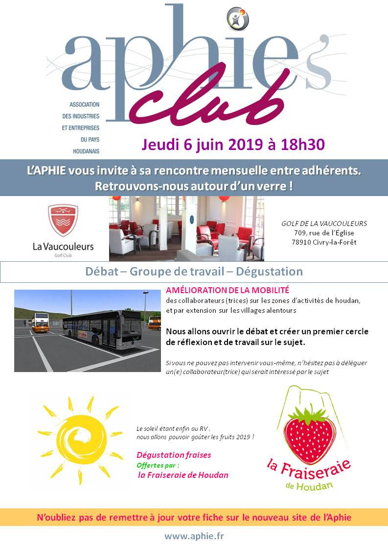 Jeudi 6 juin 2019 : Aphie’s Club