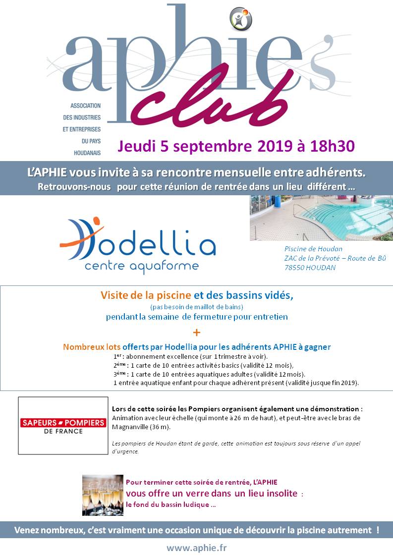 Jeudi 5 septembre 2019 : Aphie’s Club