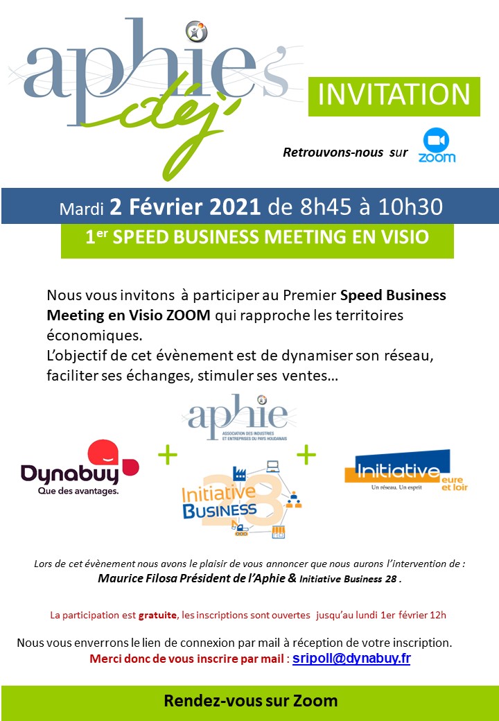 Mardi 2 février 2021 : Speed Business Meeting Visio