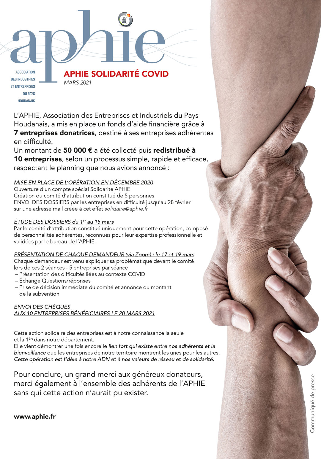 [Communiqué de presse] Résultats APHIE Solidarité