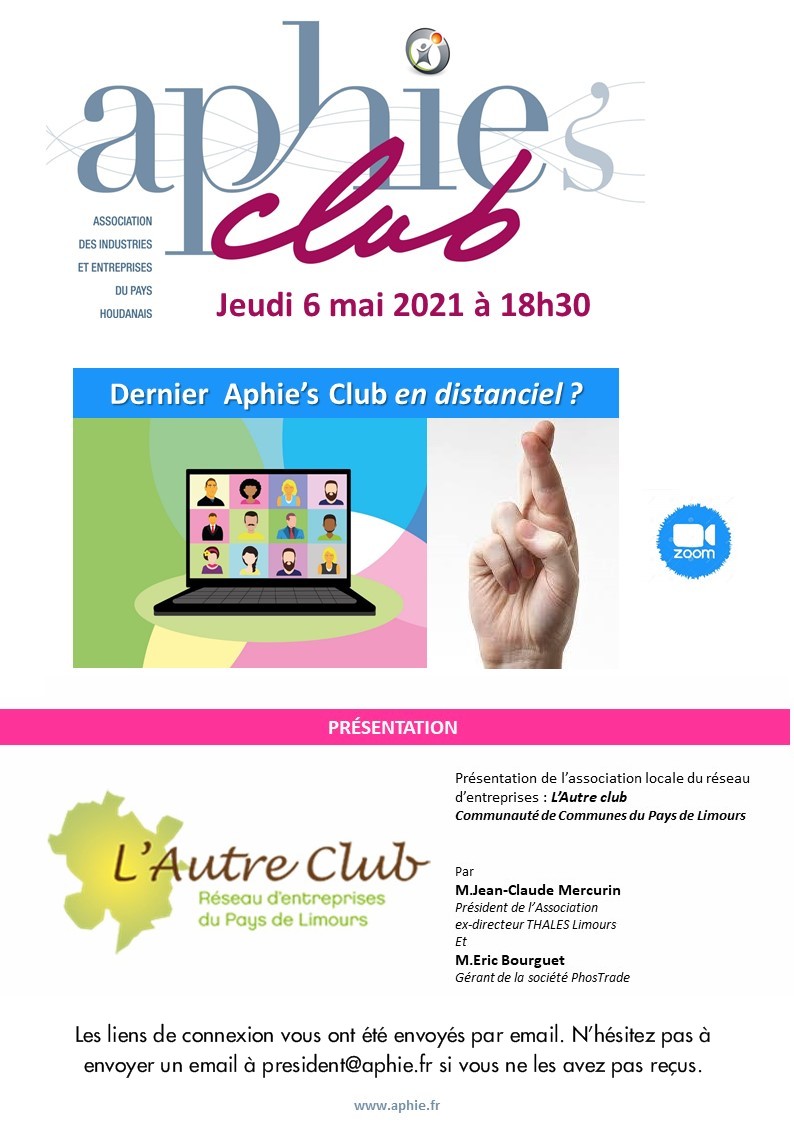 Jeudi 6 mai : Aphie’s Club Visio