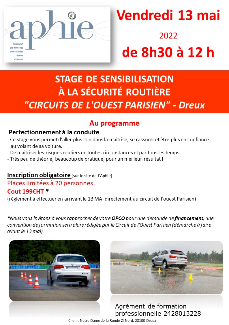 Vendredi 13 mai : Stage de sensibilisation à la sécurité routière