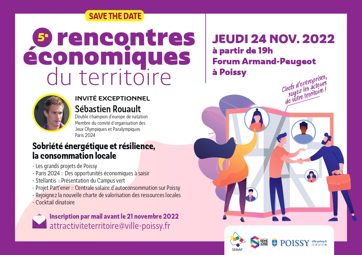 5èmes rencontres économiques de Poissy – jeudi 24 novembre 2022 à 19h00