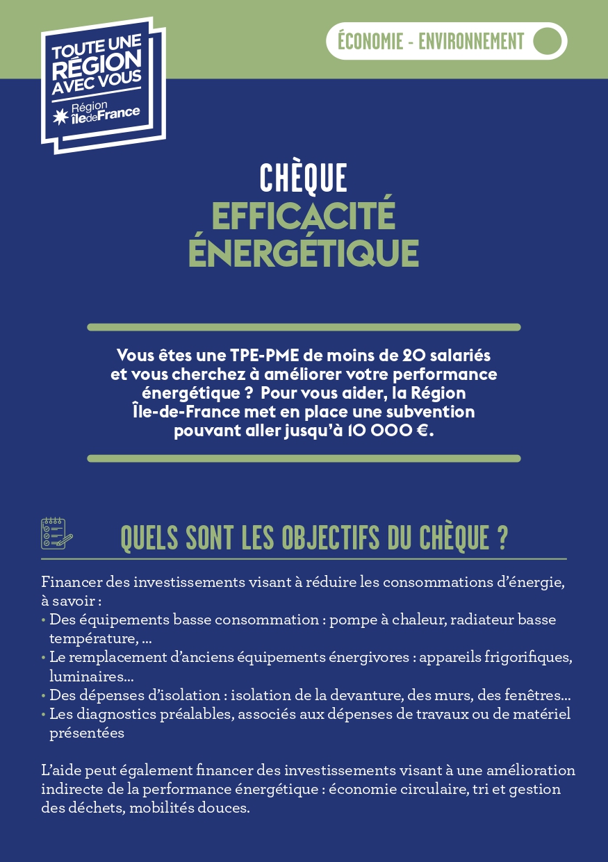 Le chèque efficacité énergétique évolue