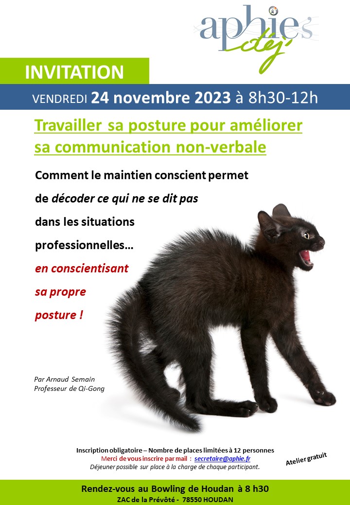 Aphie’s Dej du 24 novembre : Travailler sa posture pour améliorer sa communication non-verbale