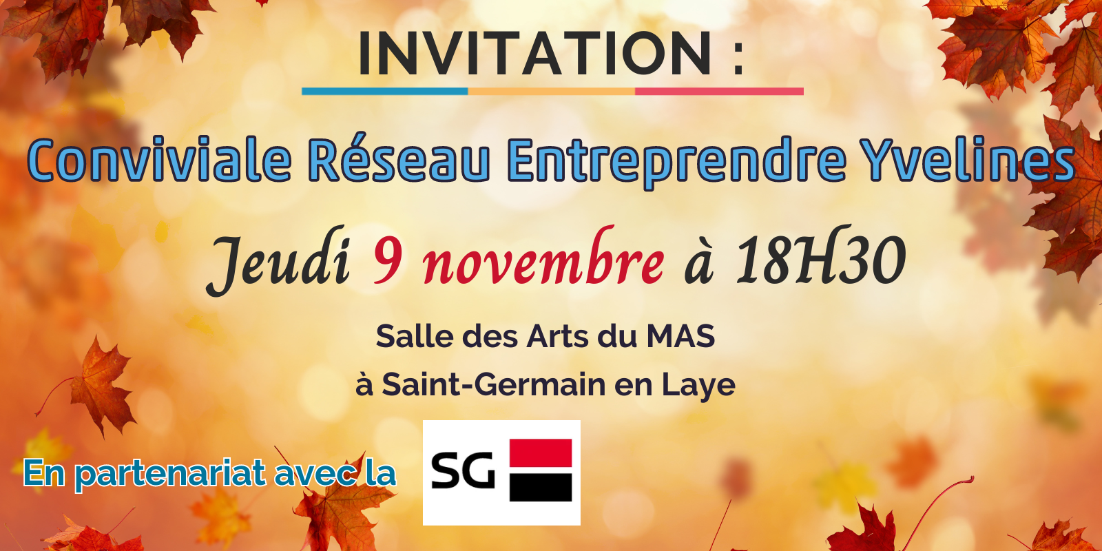 Conviviale automnale du Réseau Entreprendre le 9 novembre