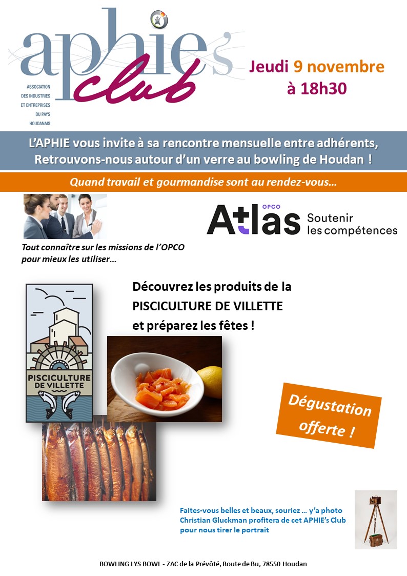 Jeudi 9 novembre 2023 – APHIE’s Club au Bowling de Houdan