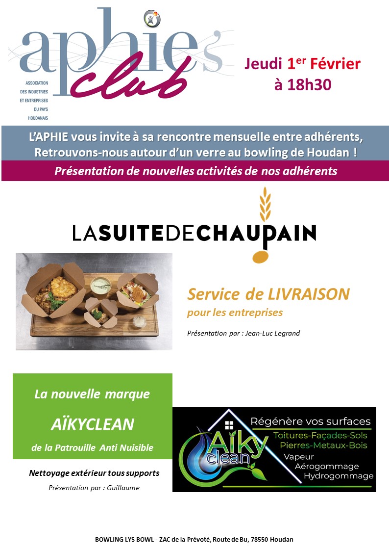 Jeudi 1er février 2024 – APHIE’s Club au Bowling de Houdan