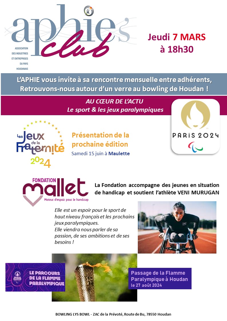 Jeudi 7 mars 2024 – APHIE’s Club au Bowling de Houdan